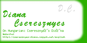 diana cseresznyes business card